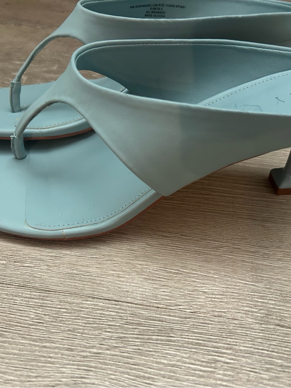 Katy Perry Collections Mint Blue Square-Heel Thong Sandals - Picture 3 of 4
